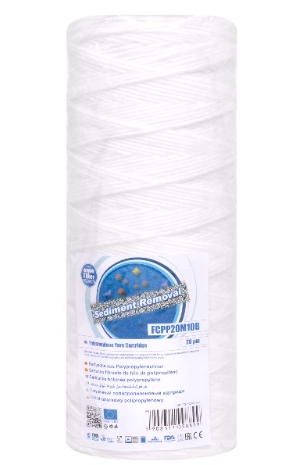 Картридж Aquafilter FCPP20M10BB 4.5"х10" полипропиленовый ниточный 20мкм - 1