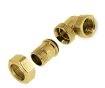 Американка латунна General Fittings кутова з ущільненням  ВЗ - 6