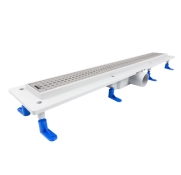 STY-B-80 Душовий канал з полірованою решіткою 800 мм "Бейсік" з "сухим" сифоном