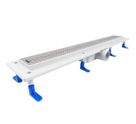 STY-B-100 Душовий канал з полірованою решіткою 1000 мм "Бейсик" із "сухим" сифоном