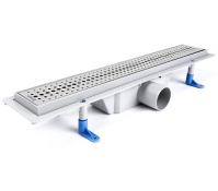 STY-B-50 Душовий канал з полірованою решіткою 500 мм "Бейсик" із "сухим" сифоном