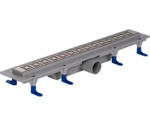 STY-Do-60 Душовий канал з полірованою решіткою 600 мм "Доміно"  з "сухим" сифоном