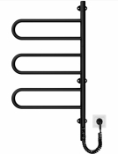 2.3.0506.11.BM Рушникосушка Тристар-I  800х445/55 електр. TR чорний мат