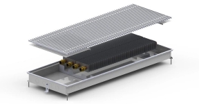 Конвектор внутрішньопідлоговий Carrera M2 Inox 380x65 з декоративним куточком