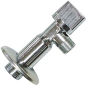 Кран кутовий приладовий IVR 297 з розеткою та флажком 3/8"х1/2"ЗЗ