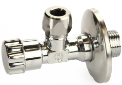 кран приладовий General Fittings з розеткою, круглою ручкою та гайкою 1/2"х3/8"х10 1400.74C кран приладовий General Fittings з розеткою, круглою ручкою та гайкою 1/2"х3/8"х10 1400.74C