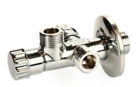 1400.74D Кран приборный двойной General Fittings с розеткой и круглой ручкой 1/2"х1/2" 1400.74D Кран приборный двойной General Fittings с розеткой и круглой ручкой 1/2"х1/2"