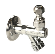 Кран приладовий General Fittings з розеткою, круглою ручкою та фільтром 1/2"х10 1400.N1 Кран приладовий General Fittings з розеткою, круглою ручкою та фільтром 1/2"х10 1400.N1