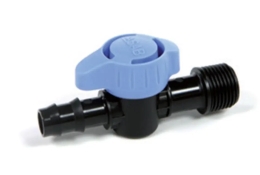 0222001600B	Кран для крапельної труби (шланг) з зовн.різьбою 16х1/2" SAB