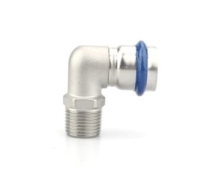 Коліно коротке 90 із зовнішнім різьбленням ASG INOX