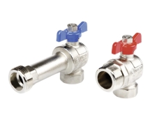 Комплект кульових кранів TECEfloor 77381002 кутових 3/4"Вх1"З