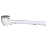 STY-402-KJ	Сифон для душового піддону, 90 мм, DN50, кришка хромована, гнучка труба