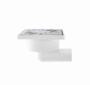 STY-508-RM Сифон душового піддону  з горизонтальним підключенням DN 32, решіткою з нержавіючої сталі