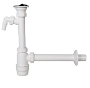 STY-533-1 Сифон для умивальника з водозливом, під'єднанням до пральної машини, з відведенням DN32