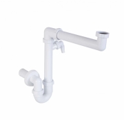 STY-641 Малогабаритний трубчастий сифон без водозливу з під'єдн. до пральної машини, відведенням