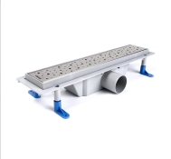 STY-D-40 Душовий канал з полірованою решіткою 400 мм"Каплі" з "сухим" сифоном