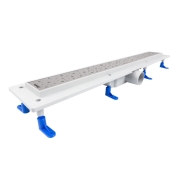 STY-D-80 Душовий канал з полірованою решіткою 800 мм"Каплі" з "сухим" сифоном