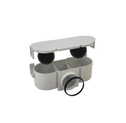 STYMM-6000-Сифон подвійний для душевого каналу, сірий