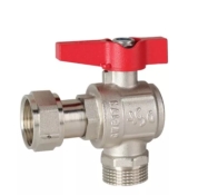 6552973 Кран кульовий з накид. гайкою 1/2" ЗВ кутовий метелик (ASG)(уп.96)