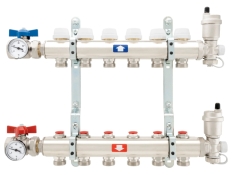 Колектор розподільчий ITAP 910C на 3 вихода 1"х3/4" з запірними клапанами