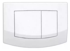 Панель змиву для унітазу TECEambia 9240240 подвійна біла з антибактеріальним покриттям