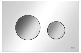 9240627	Панель змиву для унітазу TECEloop, пластикова, біла, клавіші хром глянцевий