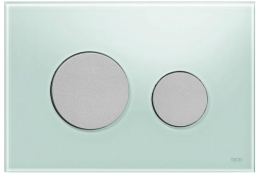 9240652	Панель змиву для унітазу TECEloop, скло зелене, кнопки хром матовий