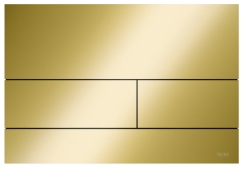 Панель змиву для унітазу TECEsquare II 9240839 подвійна з поверхнею PVD золото поліроване