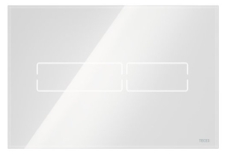 Панель змиву для унітазу TECElux Mini 9240960 подвійна сенсорна скло біле