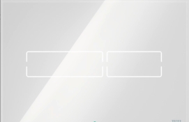 Панель змиву для унітазу TECElux Mini 9820369 подвійна сенсорна скло біла