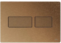 9240435 TECEsolid Панель подвійного змиву для унітазу, бронза, матова, із діамантовою структурою