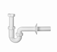 STY-638-32-2 Трубчастий сифон без водозливу, з під'єднанням до посудомийної машини, підведення Ø32 м