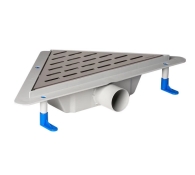 STY-MF Кутовий водовідвідний канал, решітка глянець Медіум