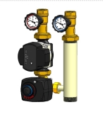 Насосна група зі змішуючим вузлом НГ-38 без насоса - 1"ЗР