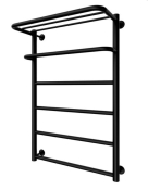 1.4.048747.BM Рушникосушка INOX Готель  770х530/500 чорний мат