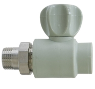 Кран радіаторний PP-R прохідний KAS