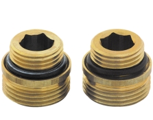 Ніпель латунний перехідний HERZ 1300231 2шт 1/2"х3/4"