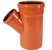 Тройник канализационный внешний Ostendorf KG 223320 ПВХ 200х 125 мм 45°