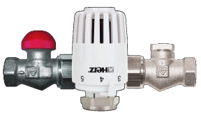 Термостатичний комплект HERZ Project V772363 прохідний 1/2" М28х1.5