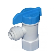 Кран кульовий кутовий Aquafilter AQ-BV9014 для баку зворотнього осмосу 1/4"Вх1/4"QC