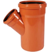 Тройник канализационный внешний Ostendorf KG 226320 ПВХ 400х 250 мм 45°