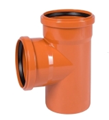 Трійник каналізаційний зовнішній Ostendorf KG  ПВХ 125х125мм