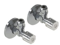 Вентилі кутові TECEone 9820464 хромовані 1/2"х 3/8" з розетками