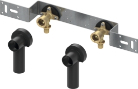 TECEflex монтажний комплект з настінними кутниками латунь 153мм (765130)